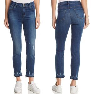 J Brand Ruby High Rise Crop Raw Hem Jeans 30